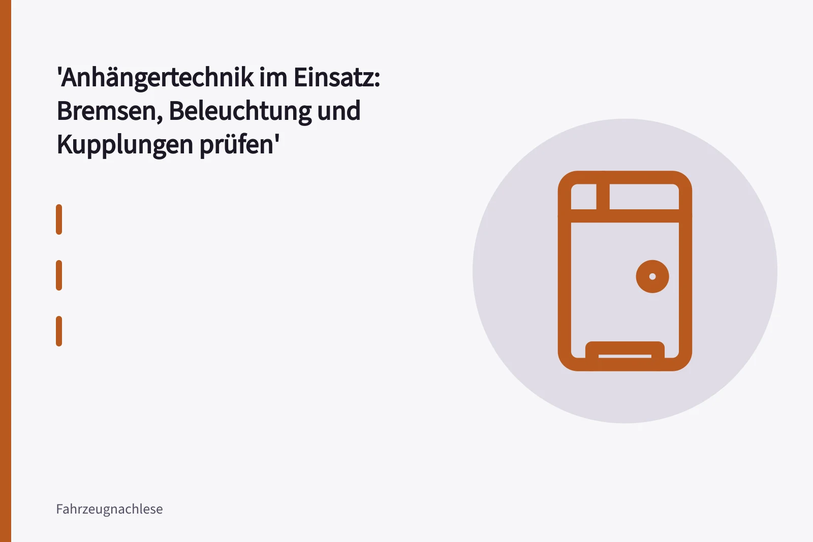 Anhängertechnik mit Bremse, Stecker und Kupplung am Nutzfahrzeug-Anhänger