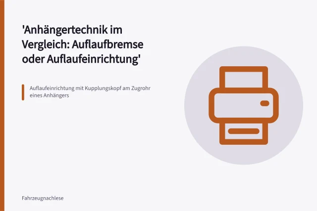 Auflaufeinrichtung mit Kupplungskopf am Zugrohr eines Anhängers. Anhängertechnik im Vergleich: Auflaufbremse oder Auflaufeinrichtung