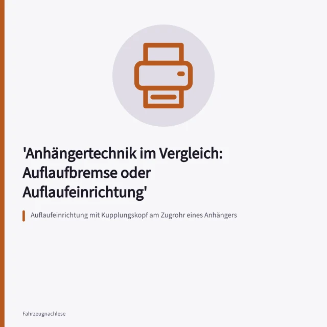 Auflaufeinrichtung mit Kupplungskopf am Zugrohr eines Anhängers. Anhängertechnik im Vergleich: Auflaufbremse oder Auflaufeinrichtung