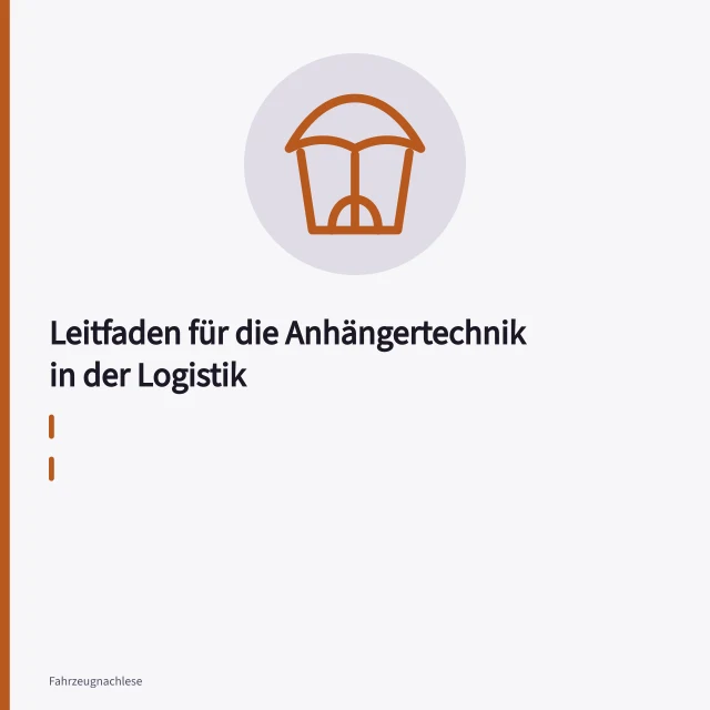 Tandem-Kofferanhänger mit Druckluftbremse am Zugfahrzeug auf Betriebshof. Leitfaden für die Anhängertechnik in der Logistik