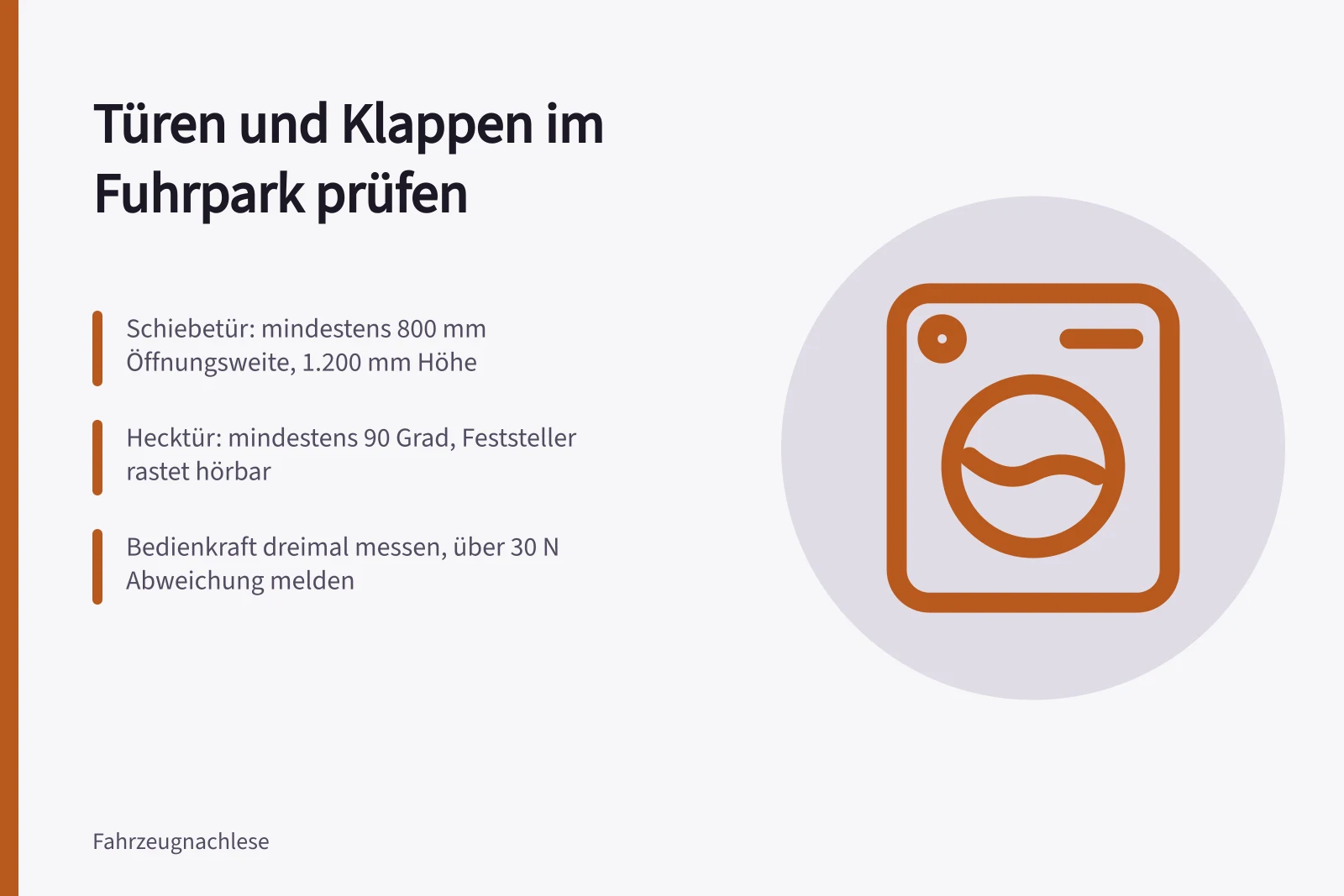 Geöffnete Schiebetür und Hecktür am Kastenwagen mit Maßband und Zugwaage